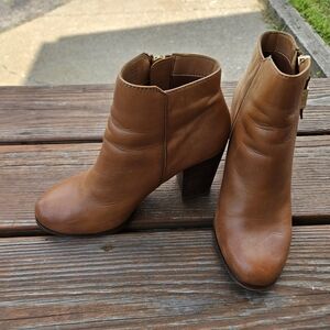 Aldo Tan Leather Ankle Booties